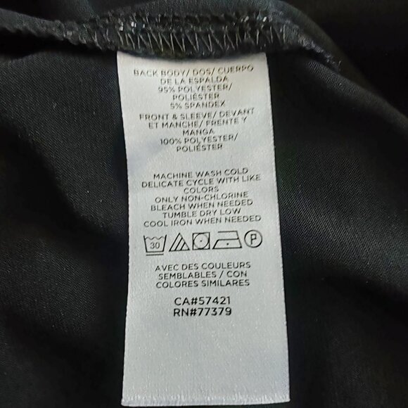 Ann Taylor Black V-Neck Blouse Long Sleeve Button Cuff Shirt Size XS Professiona - Picture 8 of 14